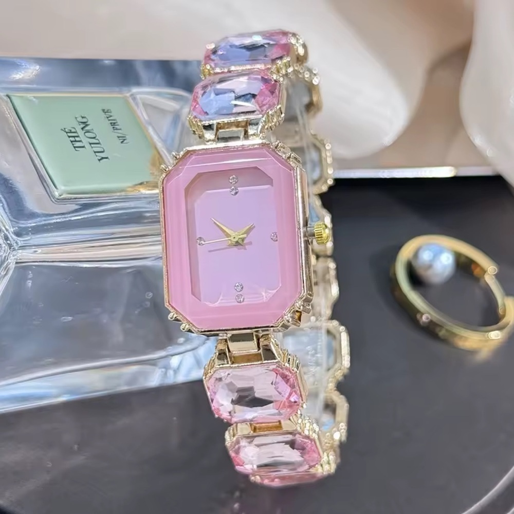 Rose Elegance Gem Timepiece Bracelet Watch - Picture 2 of 6